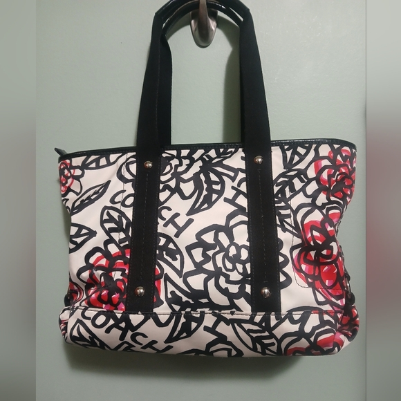 EUC Coach Poppy Daisy Graffiti Tote COA - Picture 2 of 14